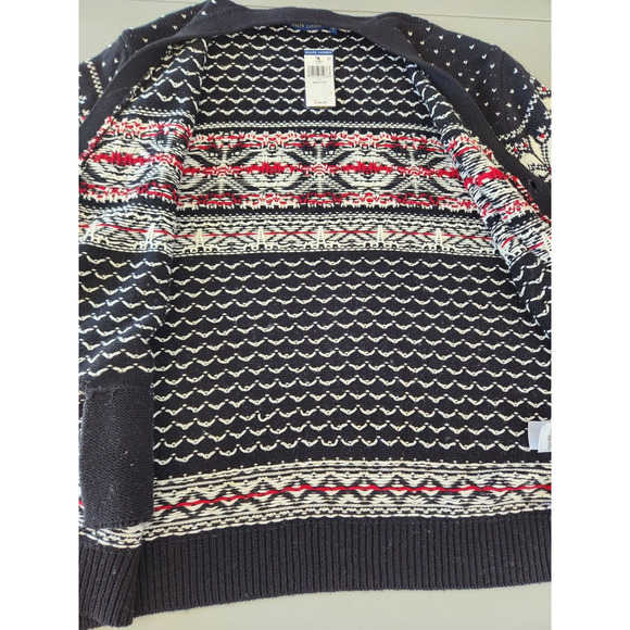 NWT Polo Ralph Lauren Men’s Cotton Cashmere Snowflake Cardigan Size XXL Black - Picture 10 of 12